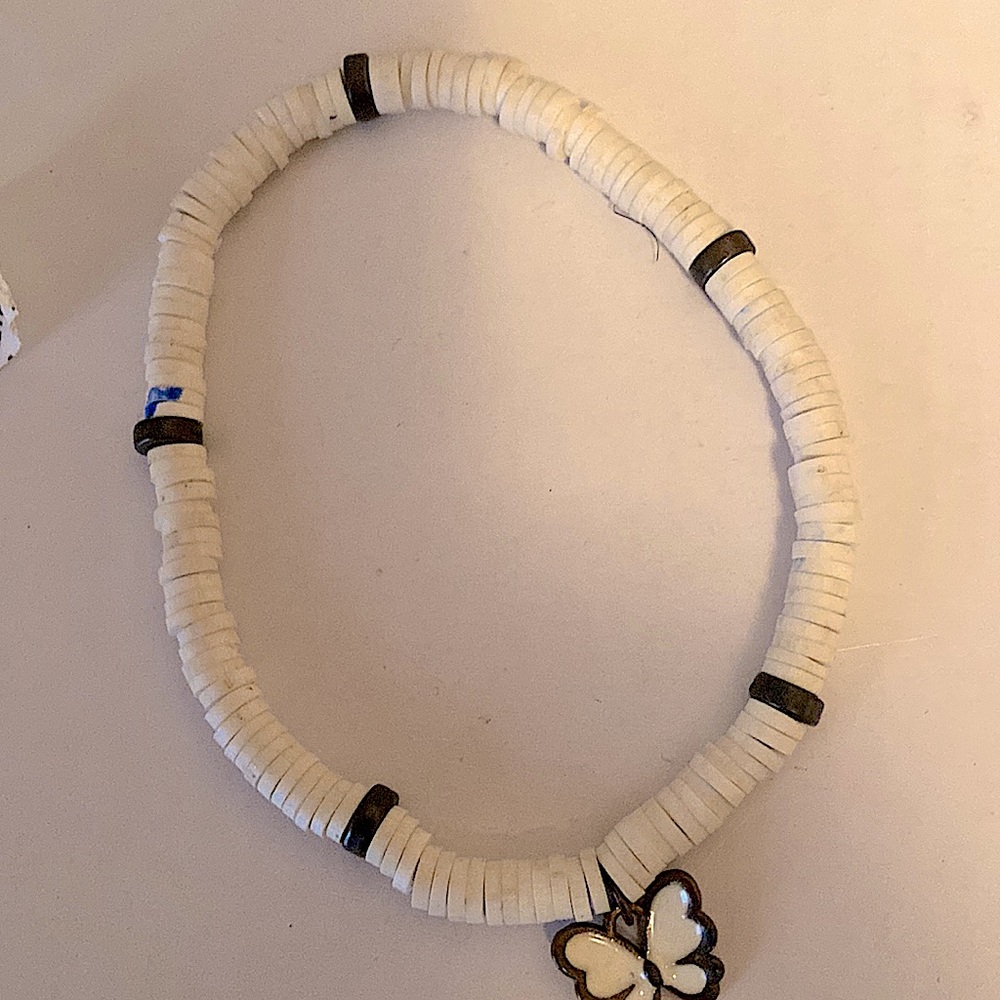clay bead butterfly bracelet